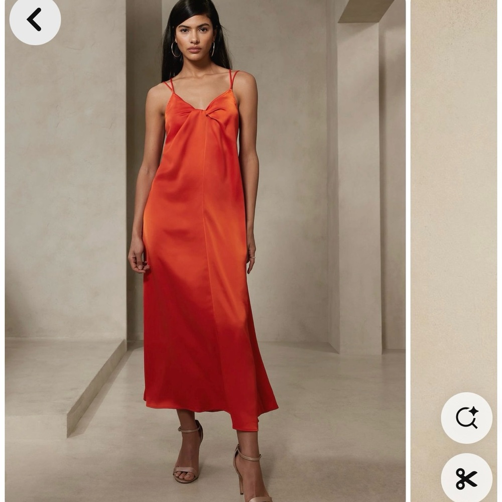 Banana Republic Twist-Front Maxi Slip Dress